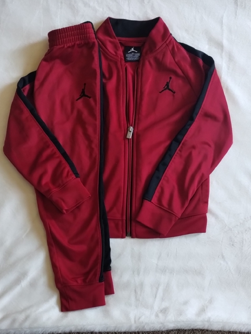 Jordan Red and Black Athletic Track Set